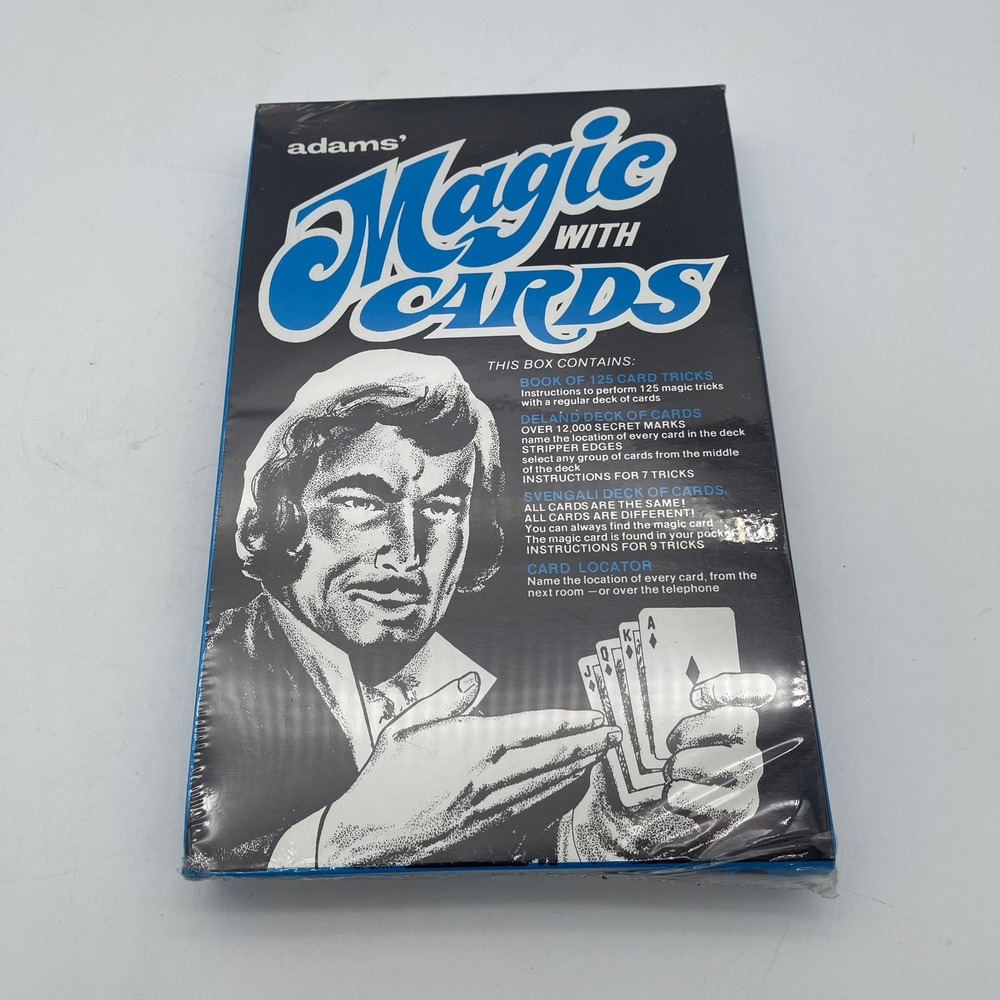 Vintage Adams Magic W Cards Set Factory Sealed Svengali DeLand Decks 125 Trick